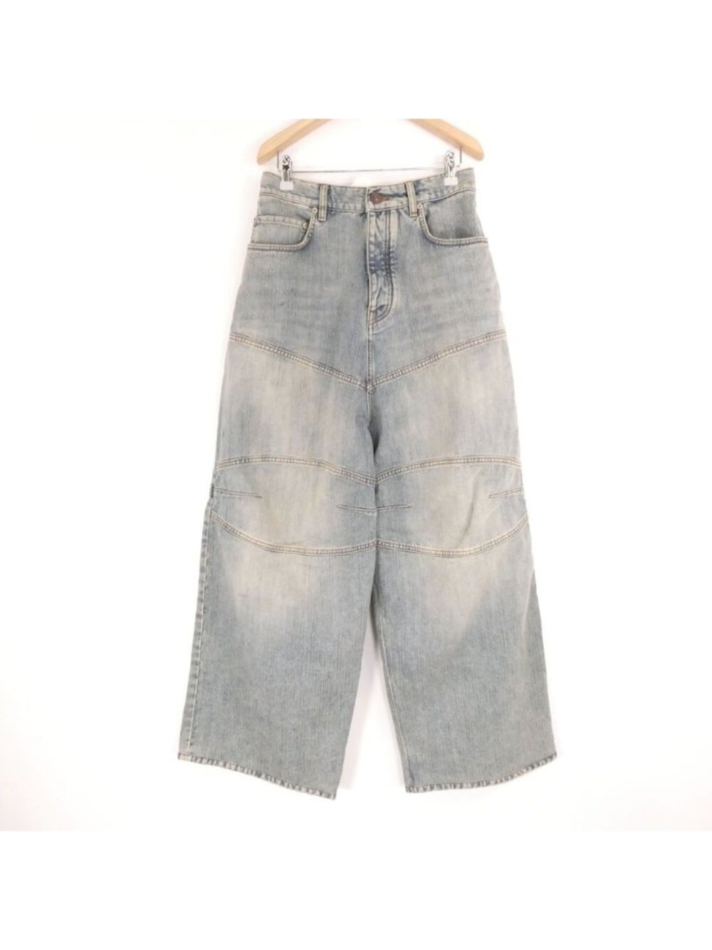Balenciaga Baggy Denim Wide Pants Cotton 100% Jeans XS